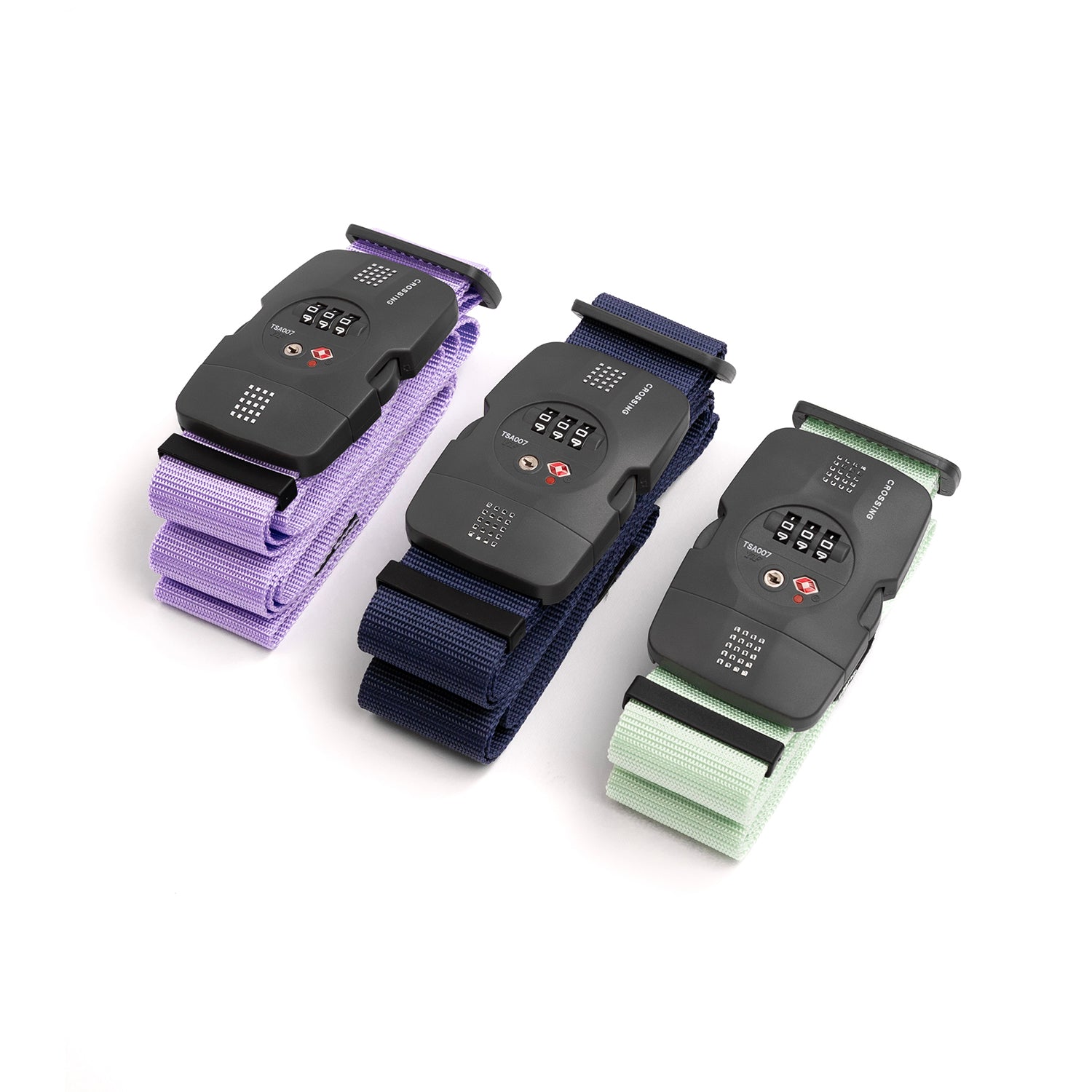 Crossing Luggage Strap With 3 Dial TSA Lock - Lavender