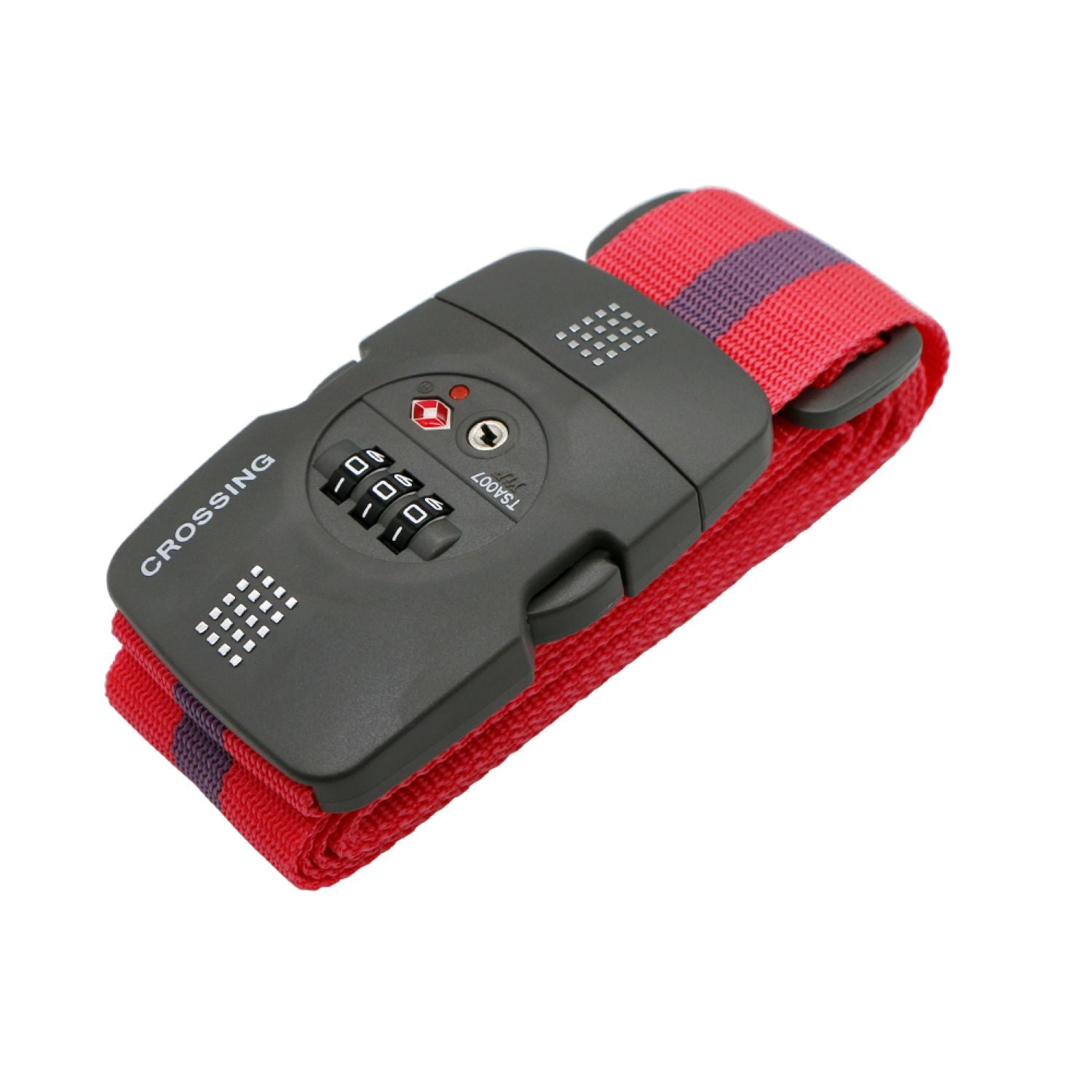 Crossing Luggage Strap With 3 Dial TSA Lock - Pink