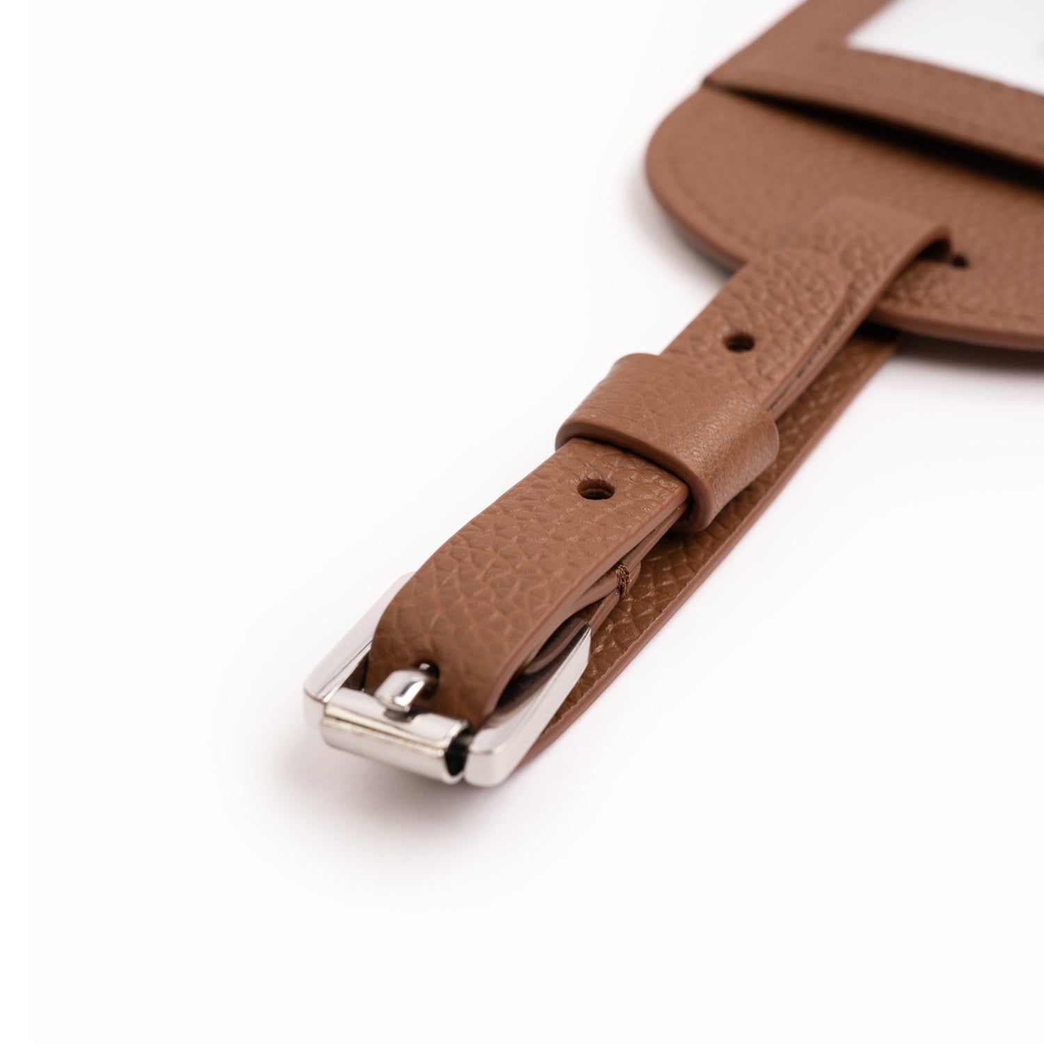 Crossing Milano Leather Luggage Tag - Barcoss Brown