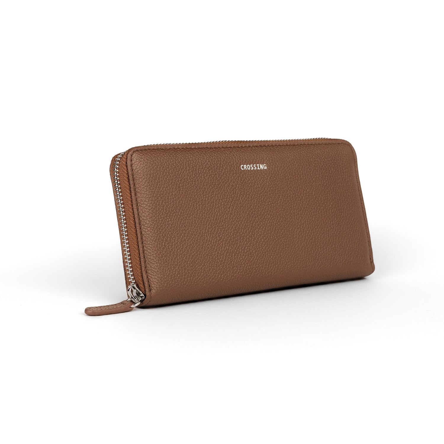 Crossing Milano Long Zip Wallet RFID - Barcoss Brown