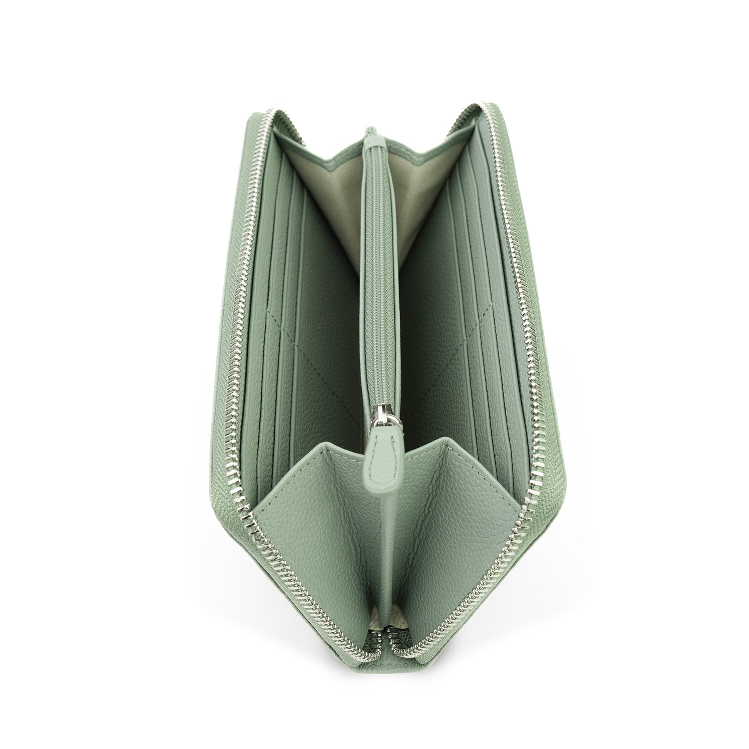 Crossing Milano Long Zip Wallet RFID - Sage