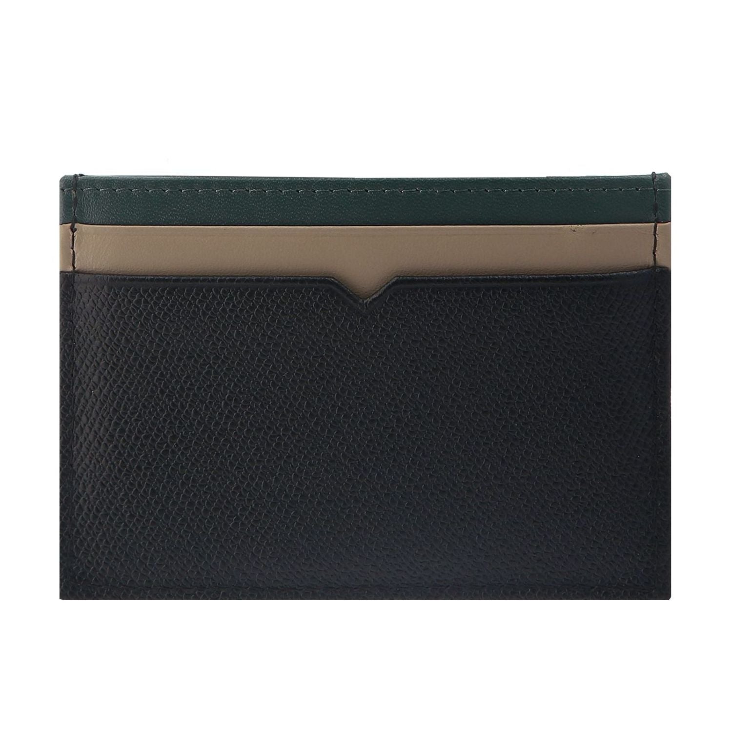 Crossing Modish Leather Card Holder RFID - Black/Teal