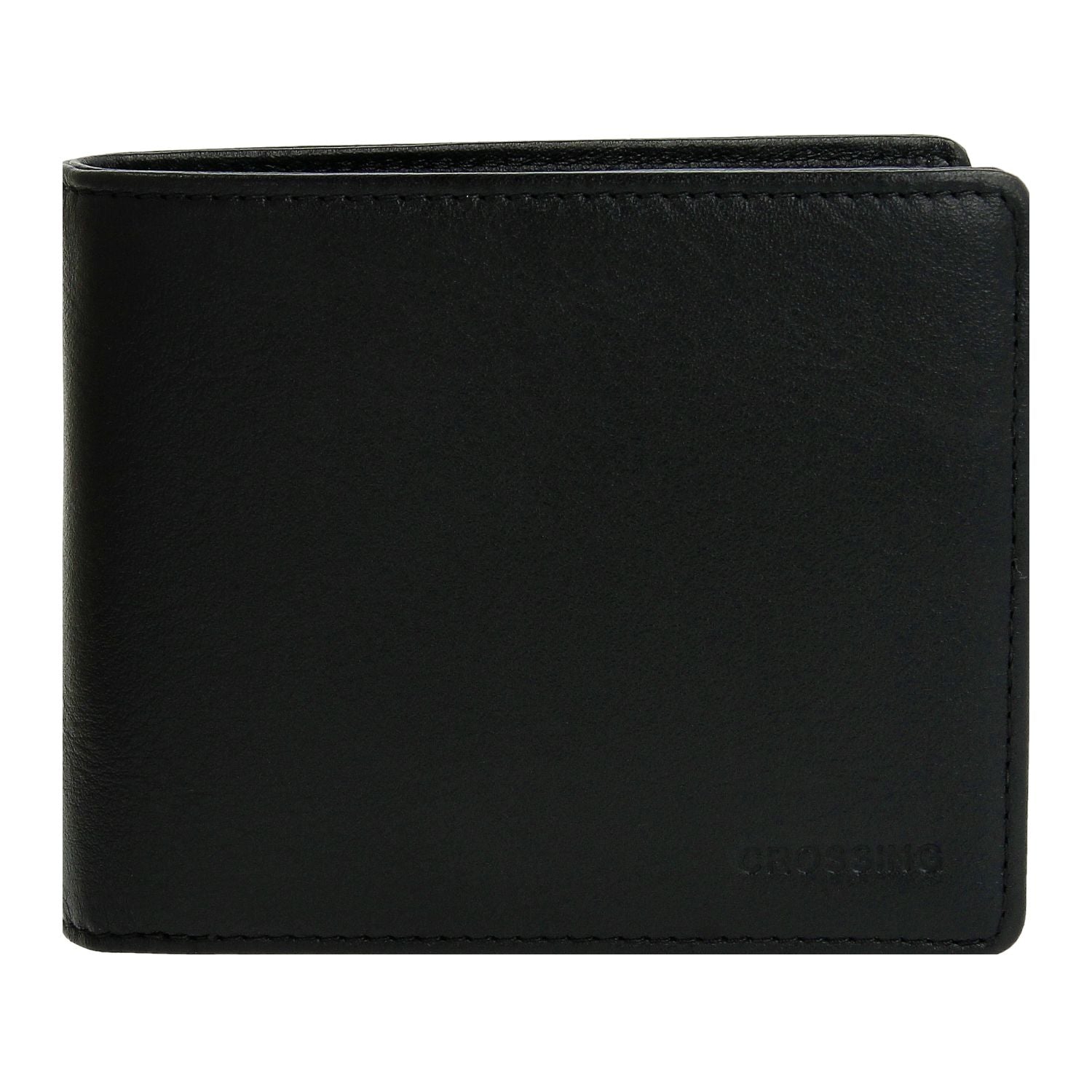 Crossing Prime Bi-Fold Leather Wallet With Window Pocket - Black
