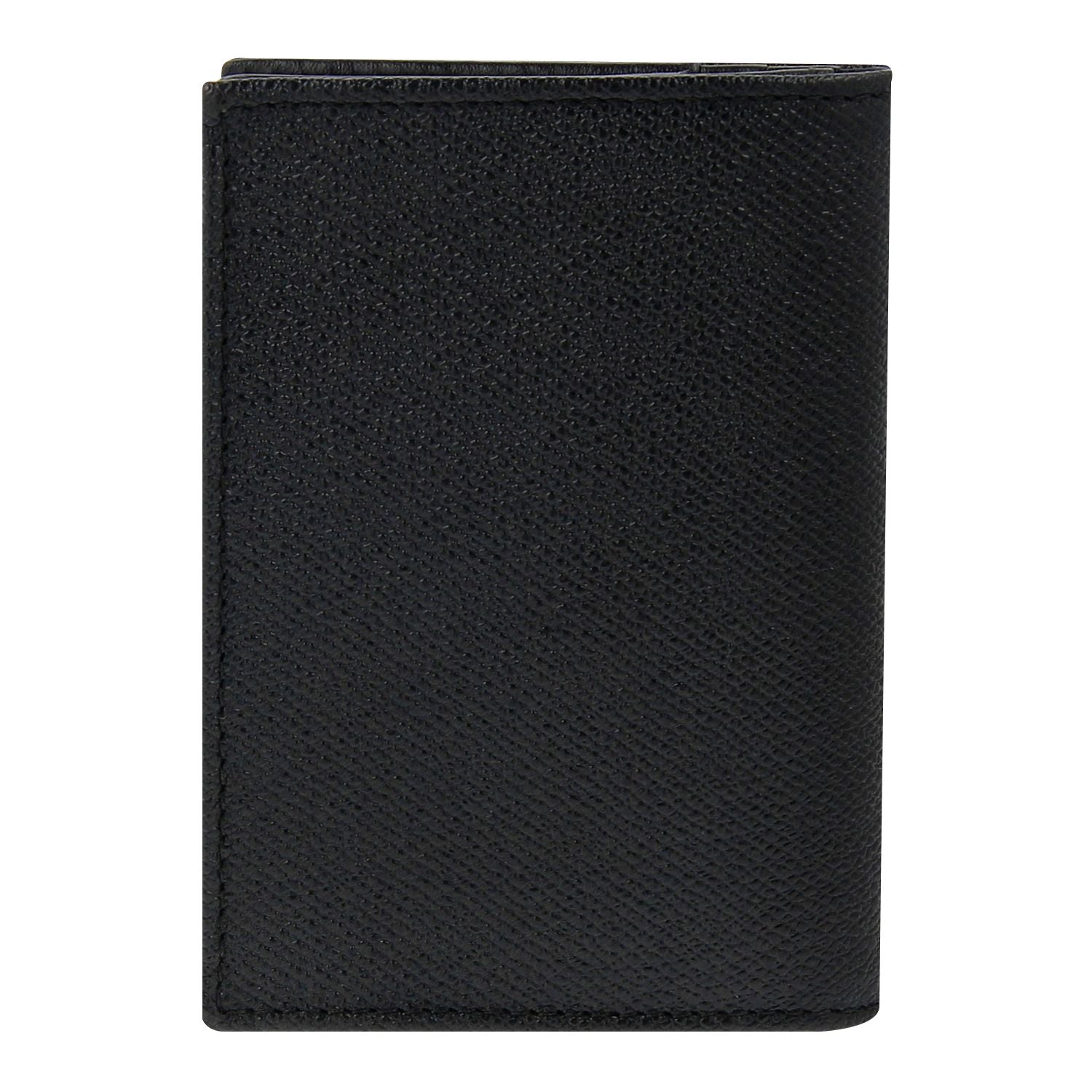 Crossing Riforma Vertical Leather Card Case With Magnet Closure RFID - Black