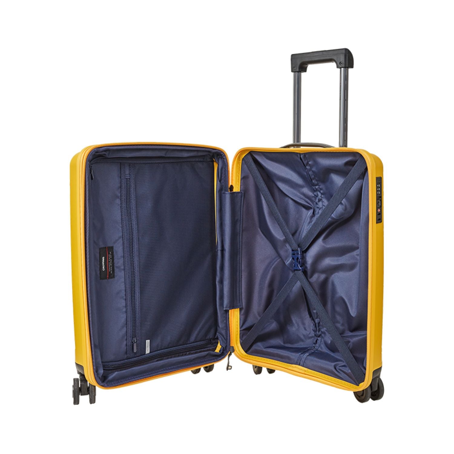 Crossing Supra Polypropylene Expandable 20" Carry On Luggage Spinner - Yellow