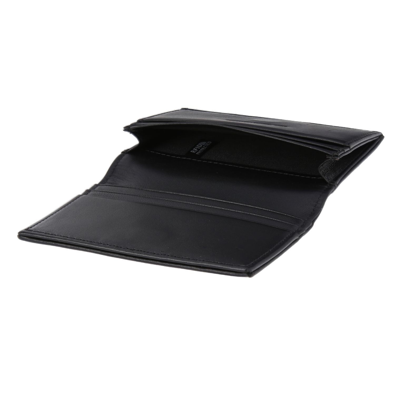 Crossing Sydney Bi-Fold Card Holder With Gusset Rfid - Black