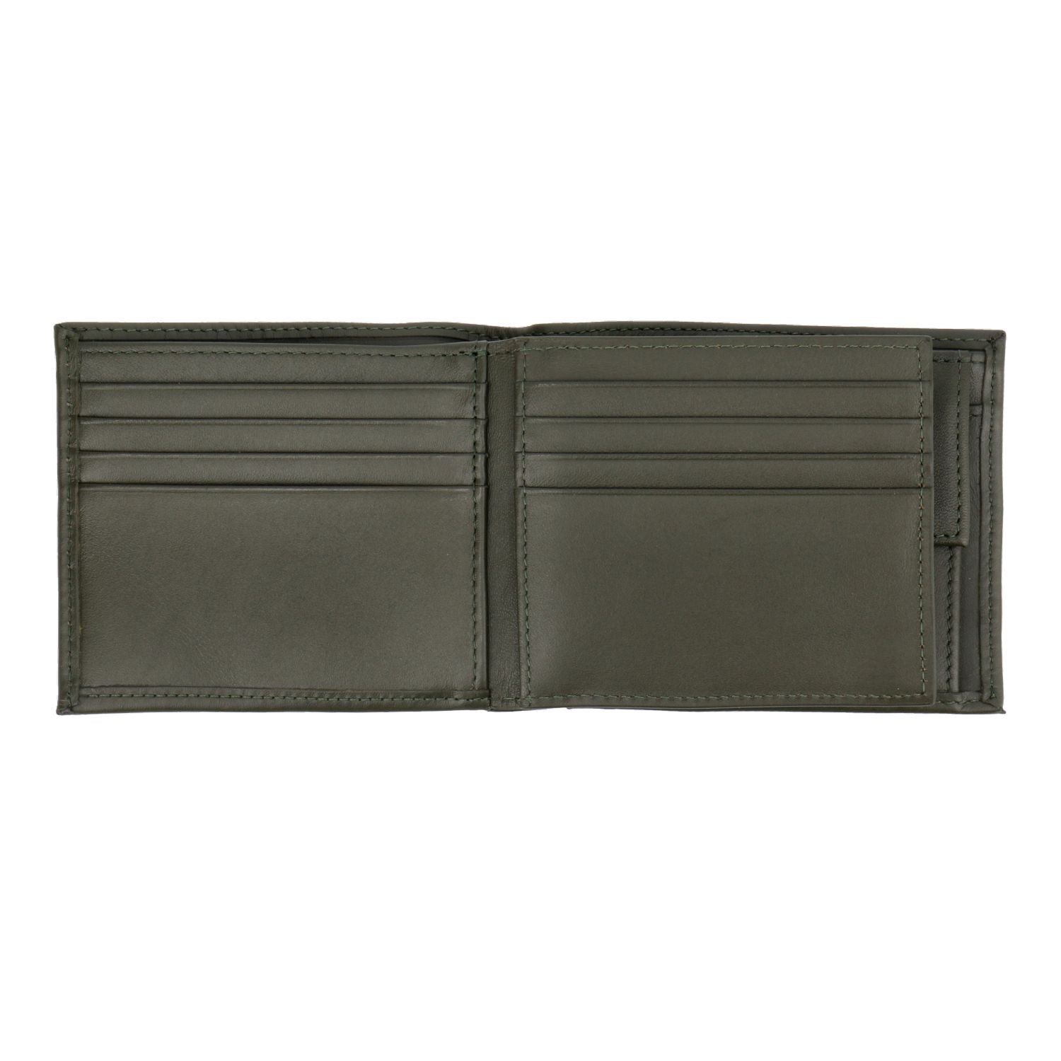 Crossing Sydney Bi-Fold Leather Wallet With Flap And Coin Pouch Rfid - Khaki