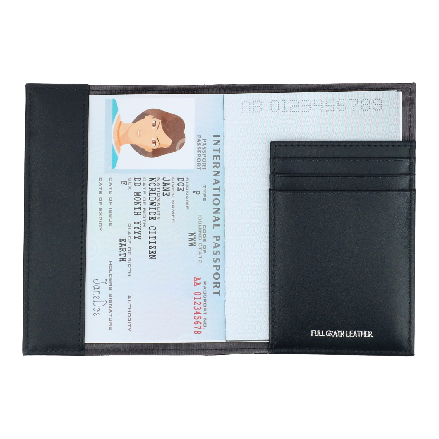 Crossing Sydney Passport Holder - Black