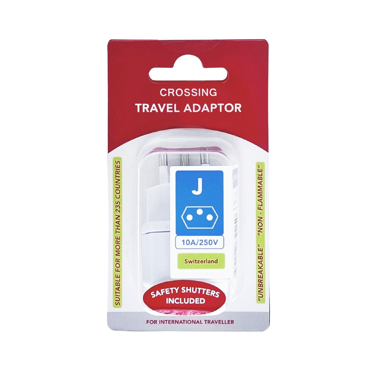 Crossing Travel Adaptor Plug - J (Switzerland)