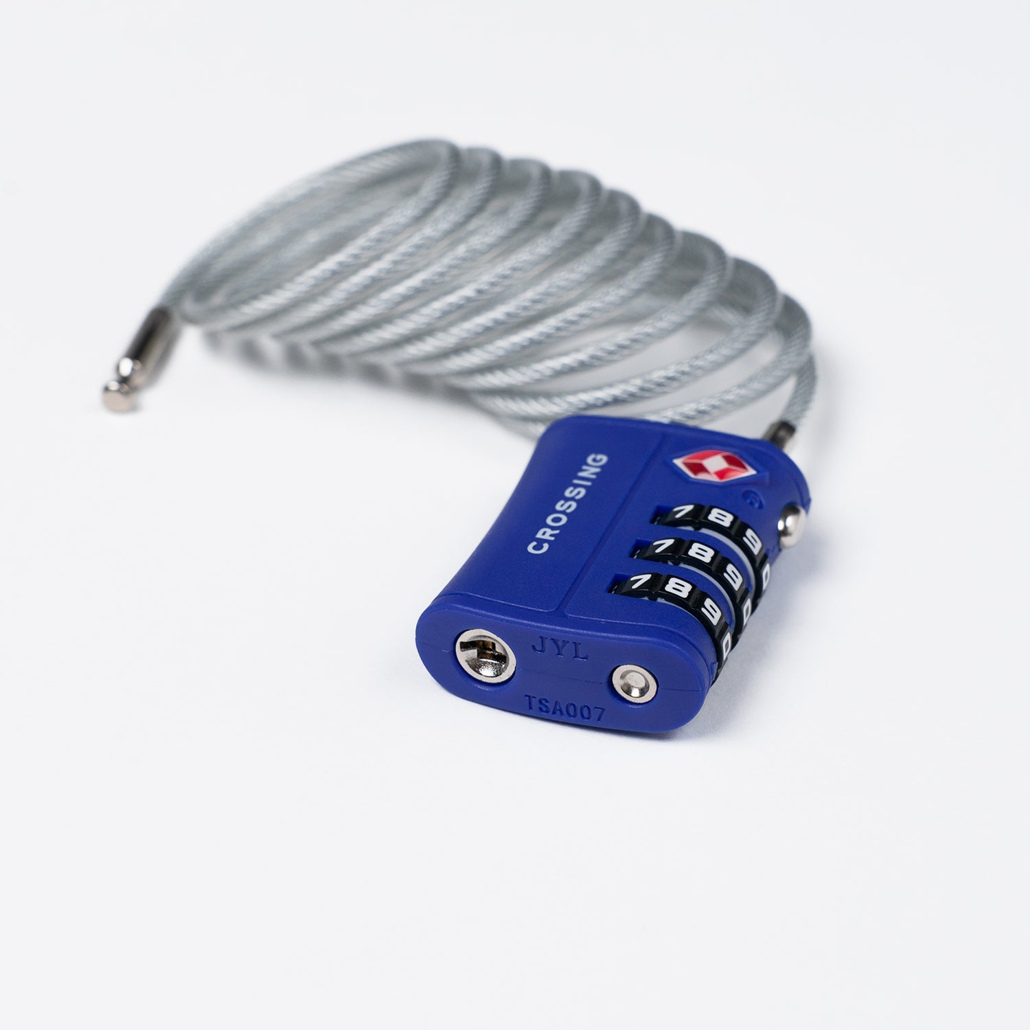 Crossing Ultra-Light TSA 3-Dial 1M Cable Lock - Marian Blue
