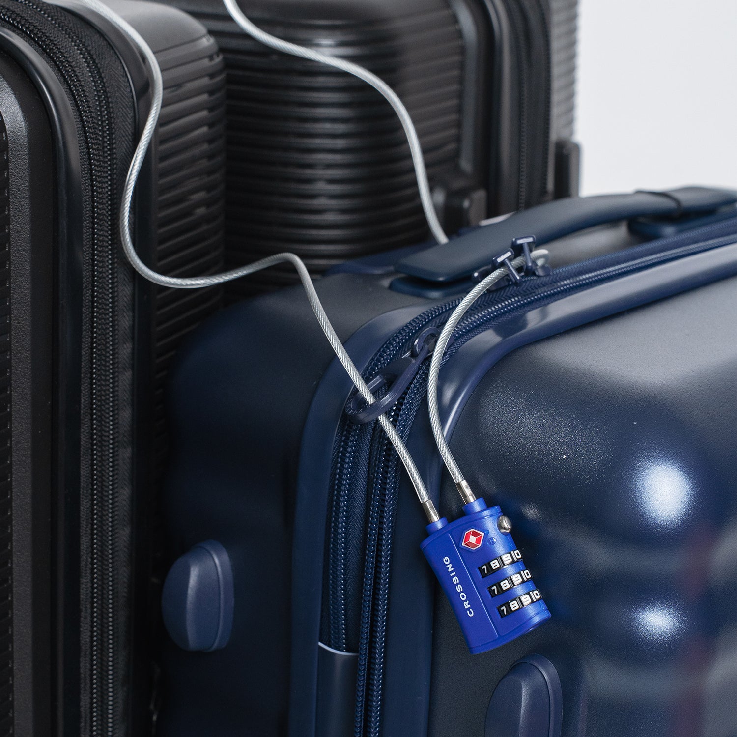 Crossing Ultra-Light TSA 3-Dial 1M Cable Lock - Marian Blue