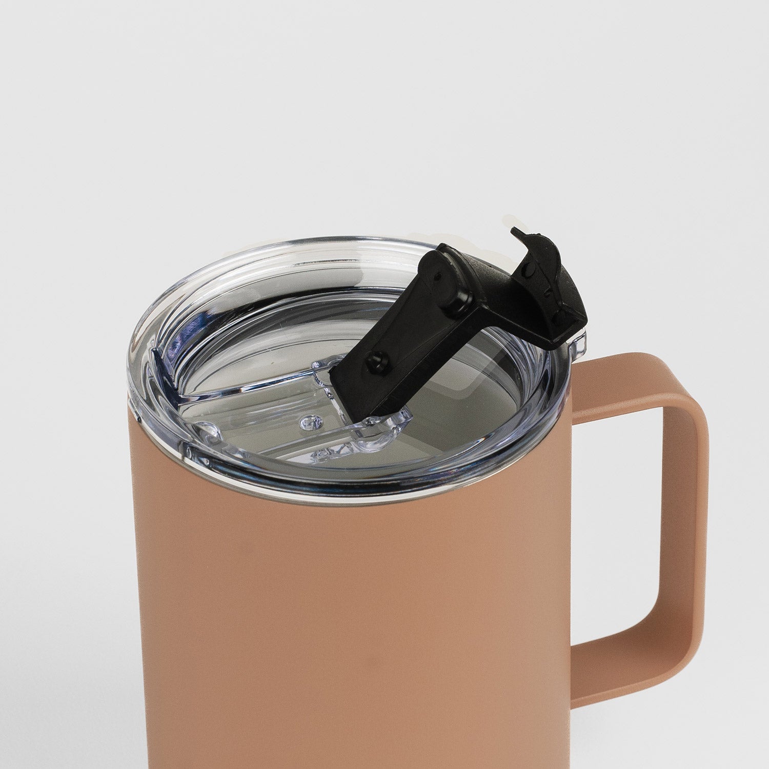 Crossing Neo Insulated S/S Ceramic Mug W Handle And Lid 420ml - Caramel