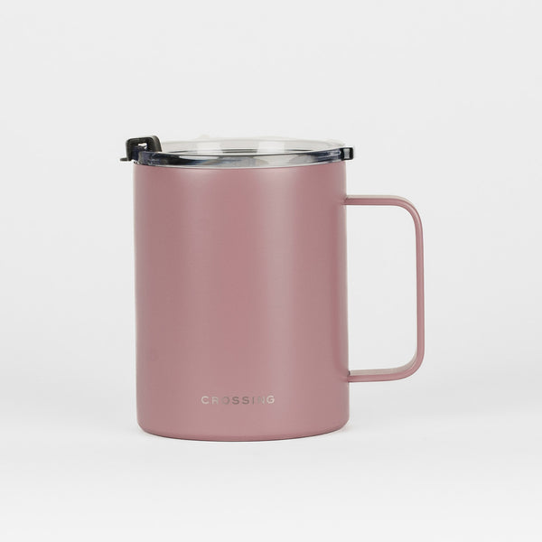 Crossing Neo Insulated S/S Ceramic Mug W Handle And Lid 420ml - Dusty Rose