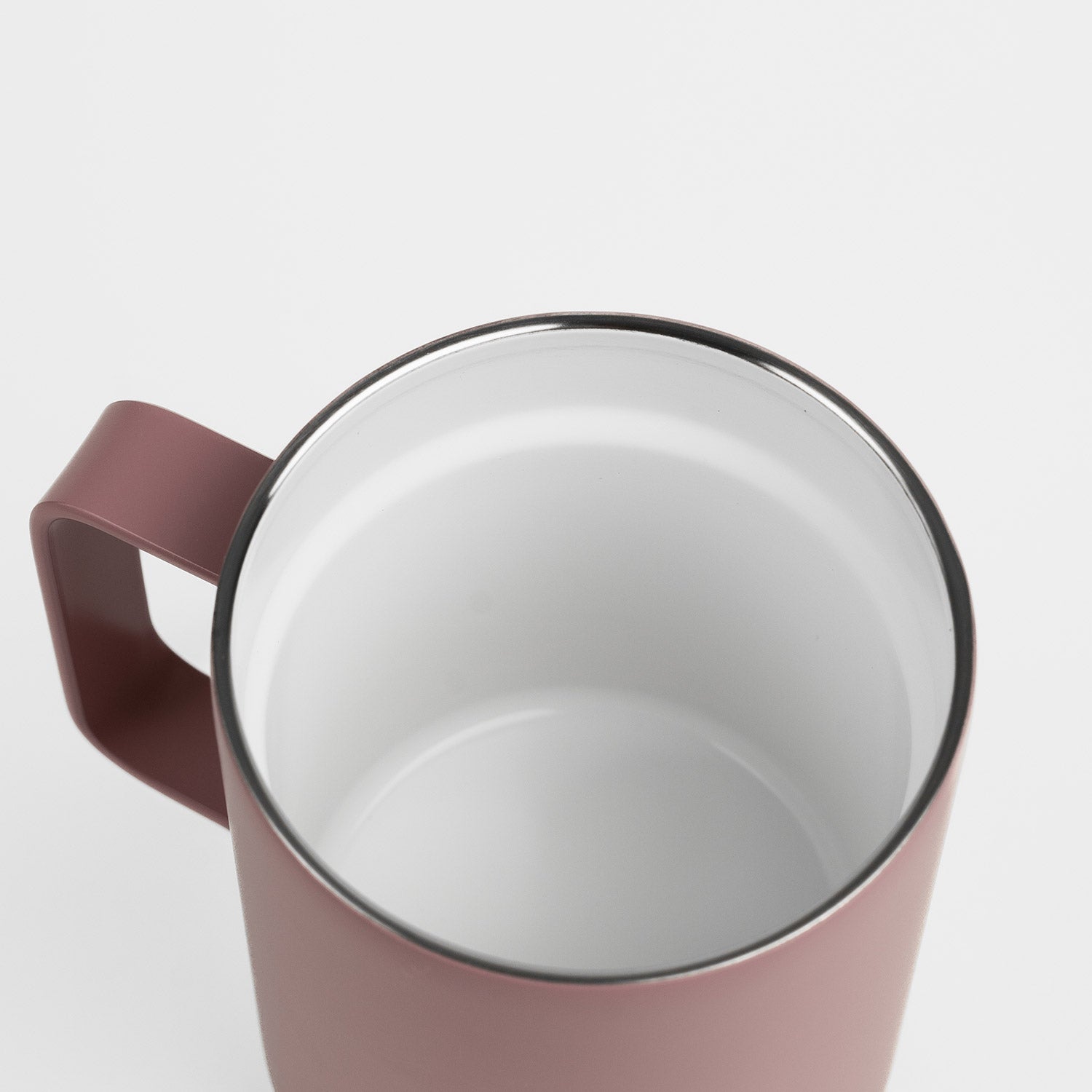 Crossing Neo Insulated S/S Ceramic Mug W Handle And Lid 420ml - Dusty Rose