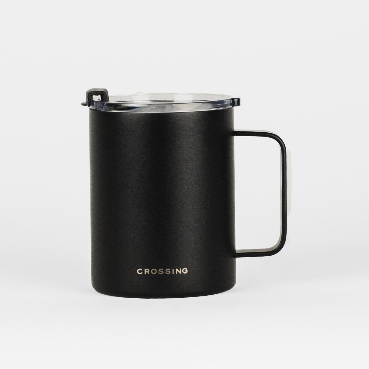 Crossing Neo Insulated S/S Ceramic Mug W Handle And Lid 420ml - Ebony
