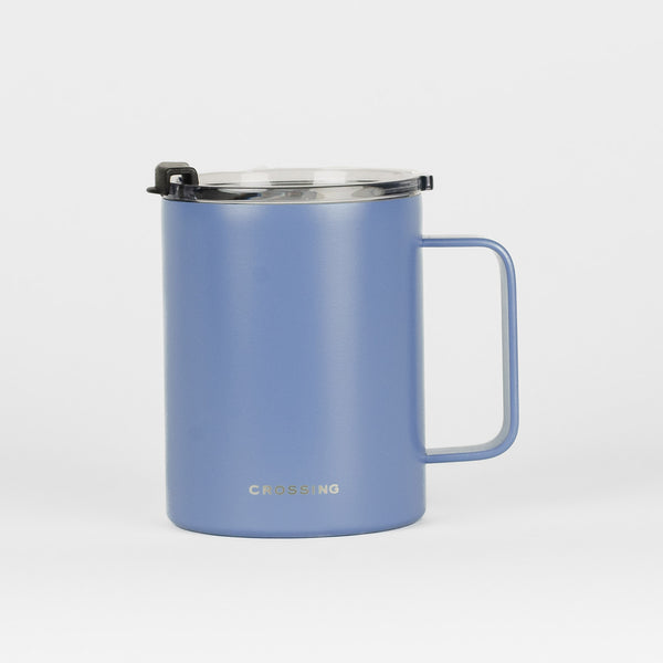 Crossing Neo Insulated S/S Ceramic Mug W Handle And Lid 420ml - Sailor Blue