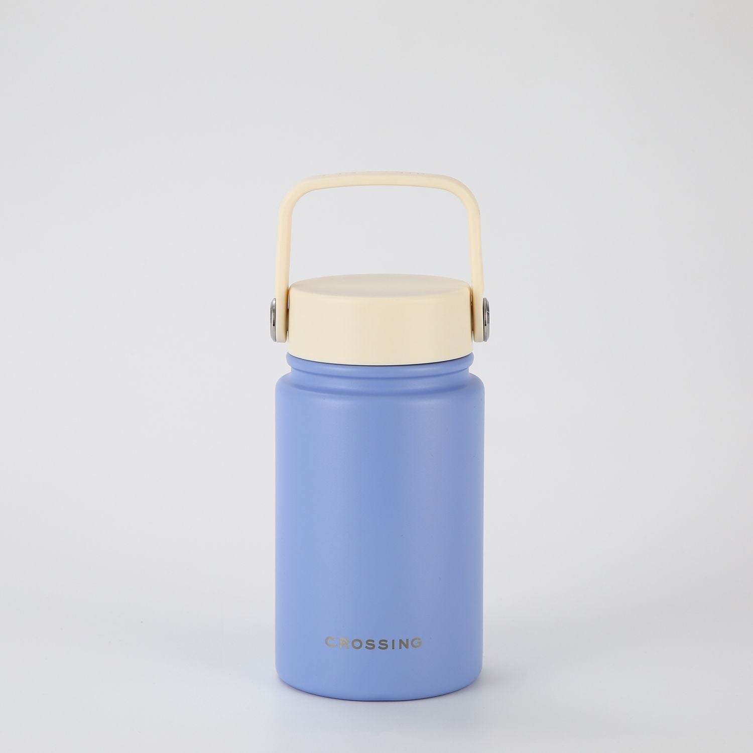 Crossing Urban Ceramic S/S Insulated Flat Cap Bottle With Handle 400ml - Heirloom Blue Cotton (Mix)
