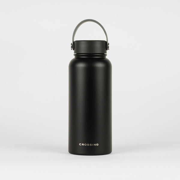 Crossing Urban Insulated S/S Bottle W Handle 950ml - Ebony