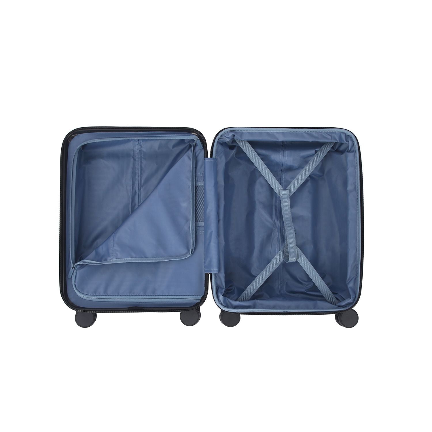 Crossing Vive Polycarbonate Expandable Carry On Luggage T20 - Black