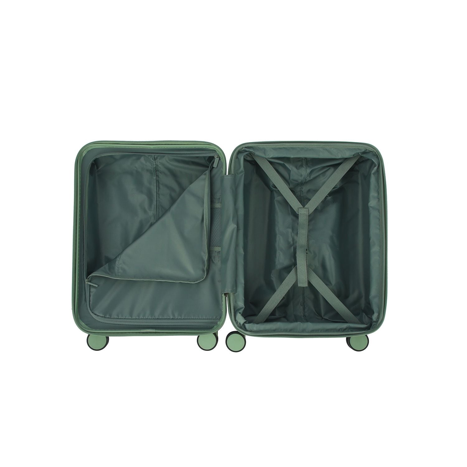 Crossing Vive Polycarbonate Expandable Carry On Luggage T20 - Sage Green