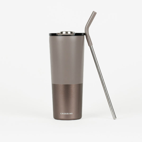 Crossing Volt Insulated Stainless Steel Straw Tumbler 710ML - Latte
