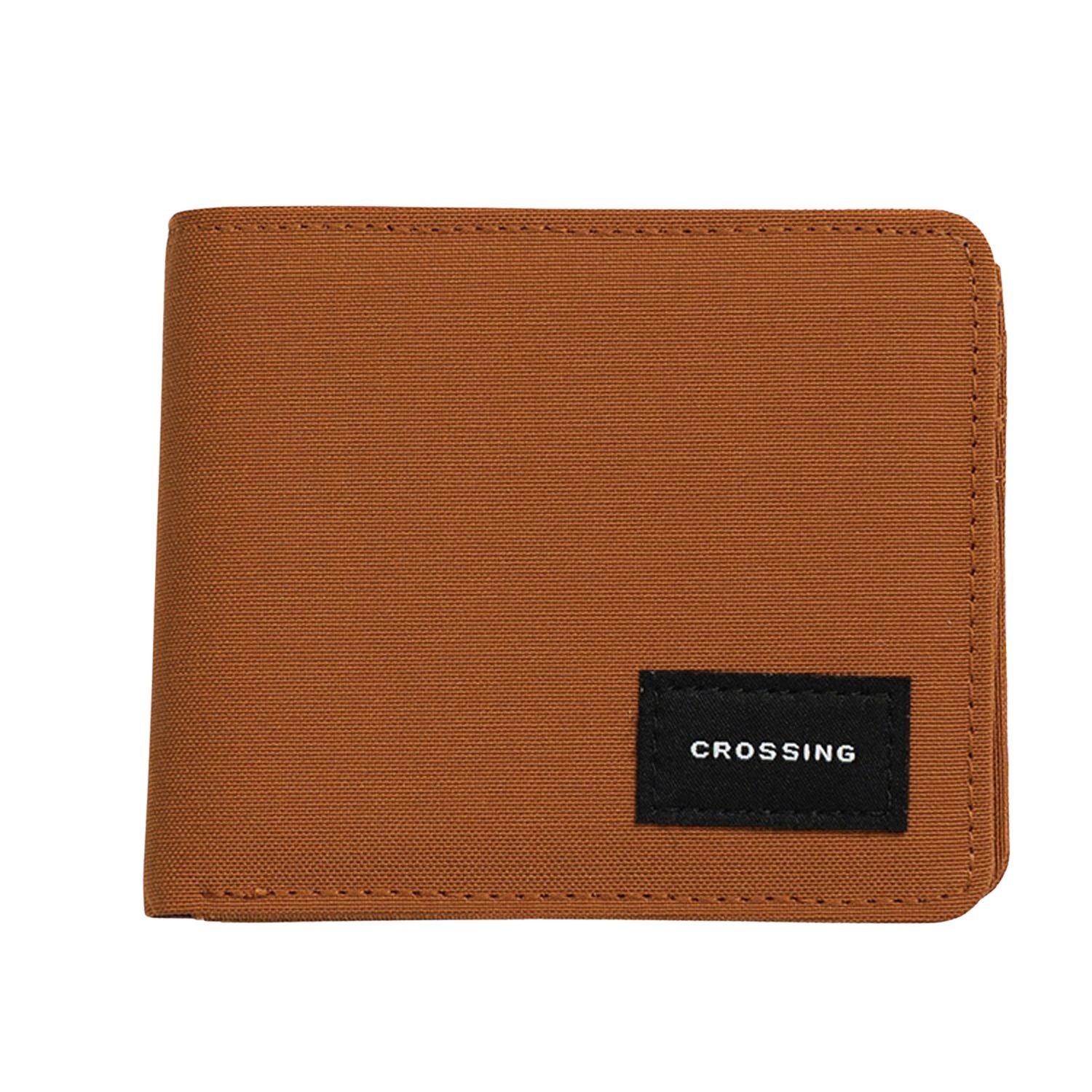 Crossing Bifold Wallet with Coin Pocket & Card Flap RFID - Copper