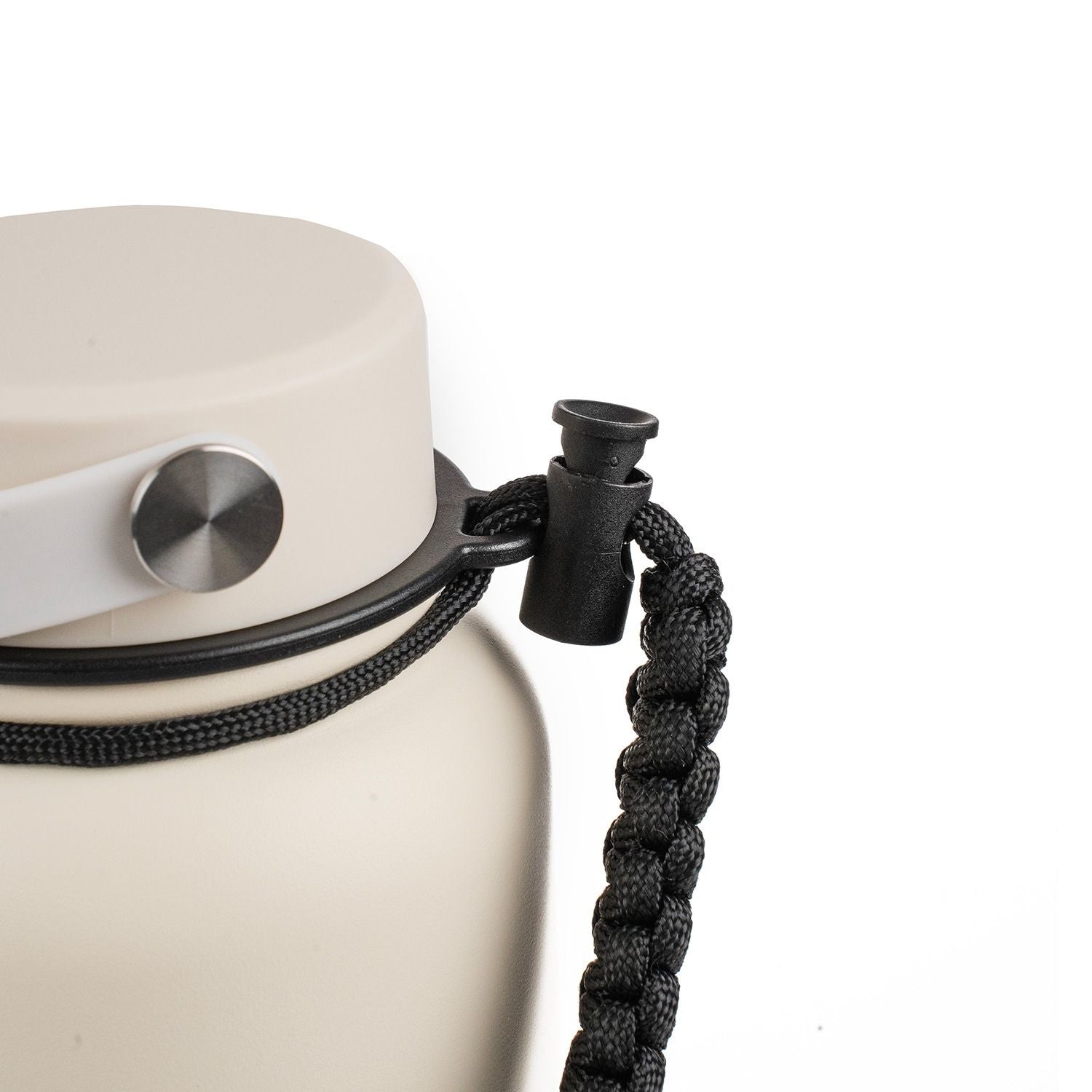 Crossing Paracord Bottle Carrier Strap with Carabiner - Black