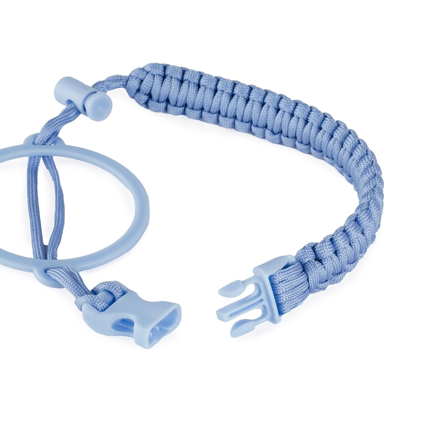 Crossing Paracord Bottle Carrier Strap with Carabiner - Blue