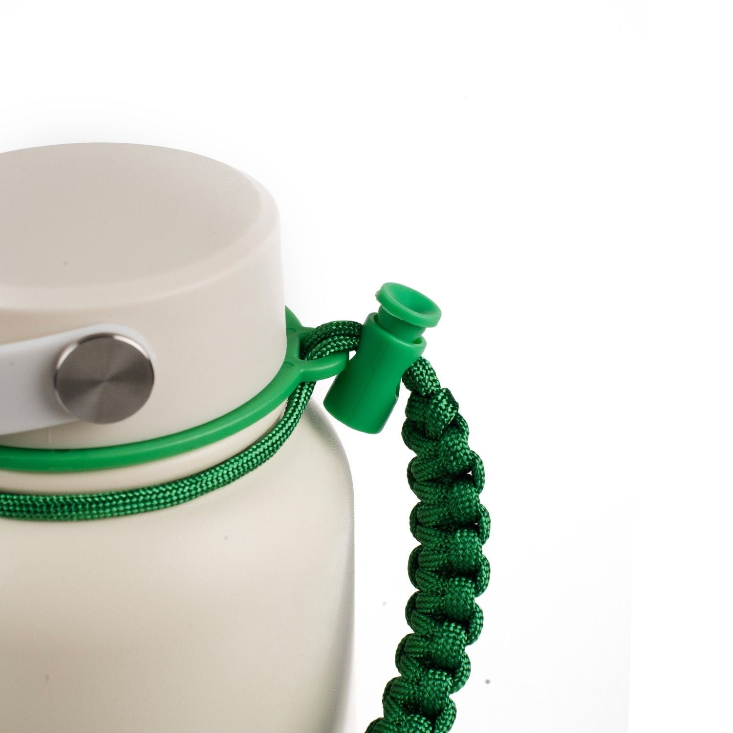 Crossing Paracord Bottle Carrier Strap with Carabiner - Bright Green