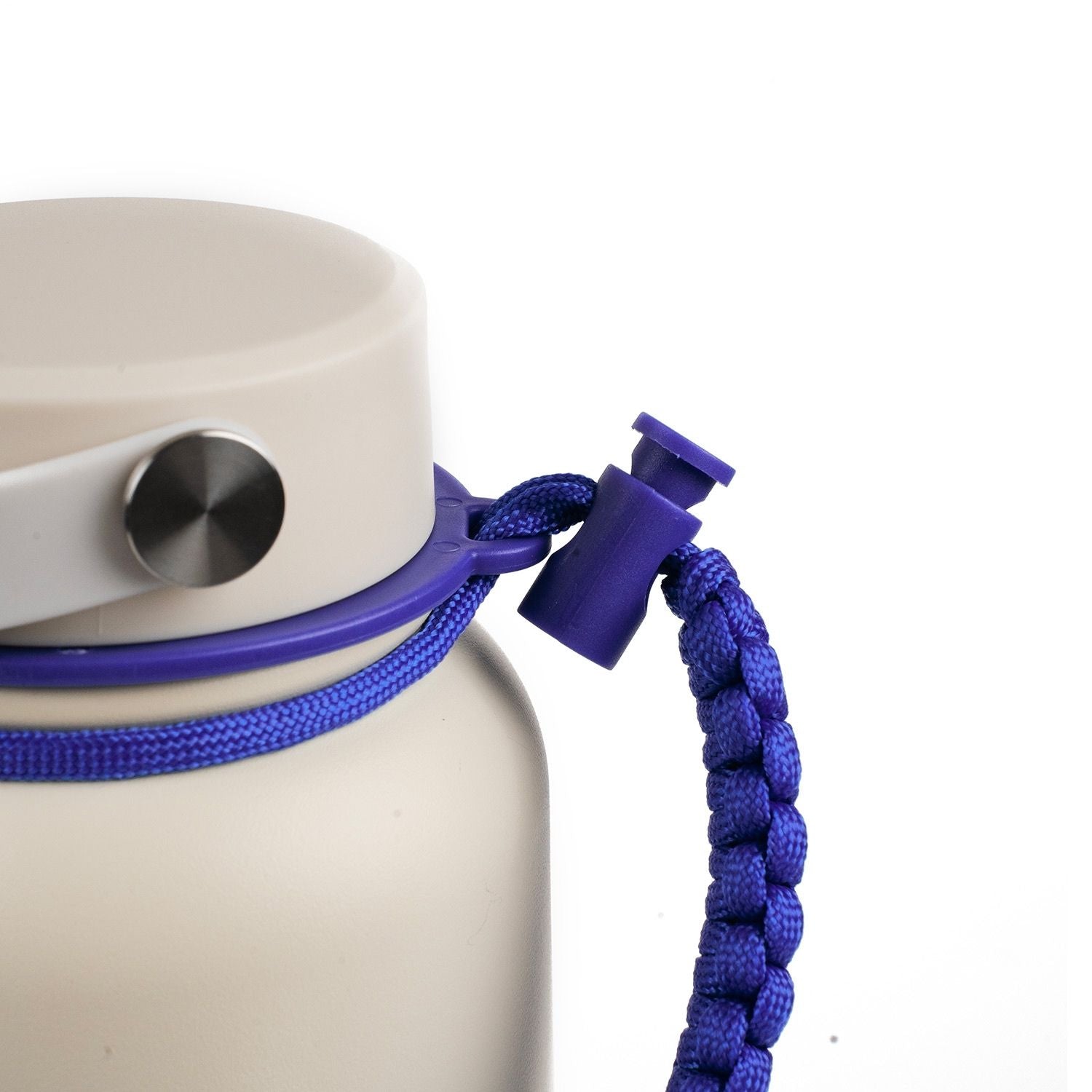 Crossing Paracord Bottle Carrier Strap with Carabiner - Dark Blue