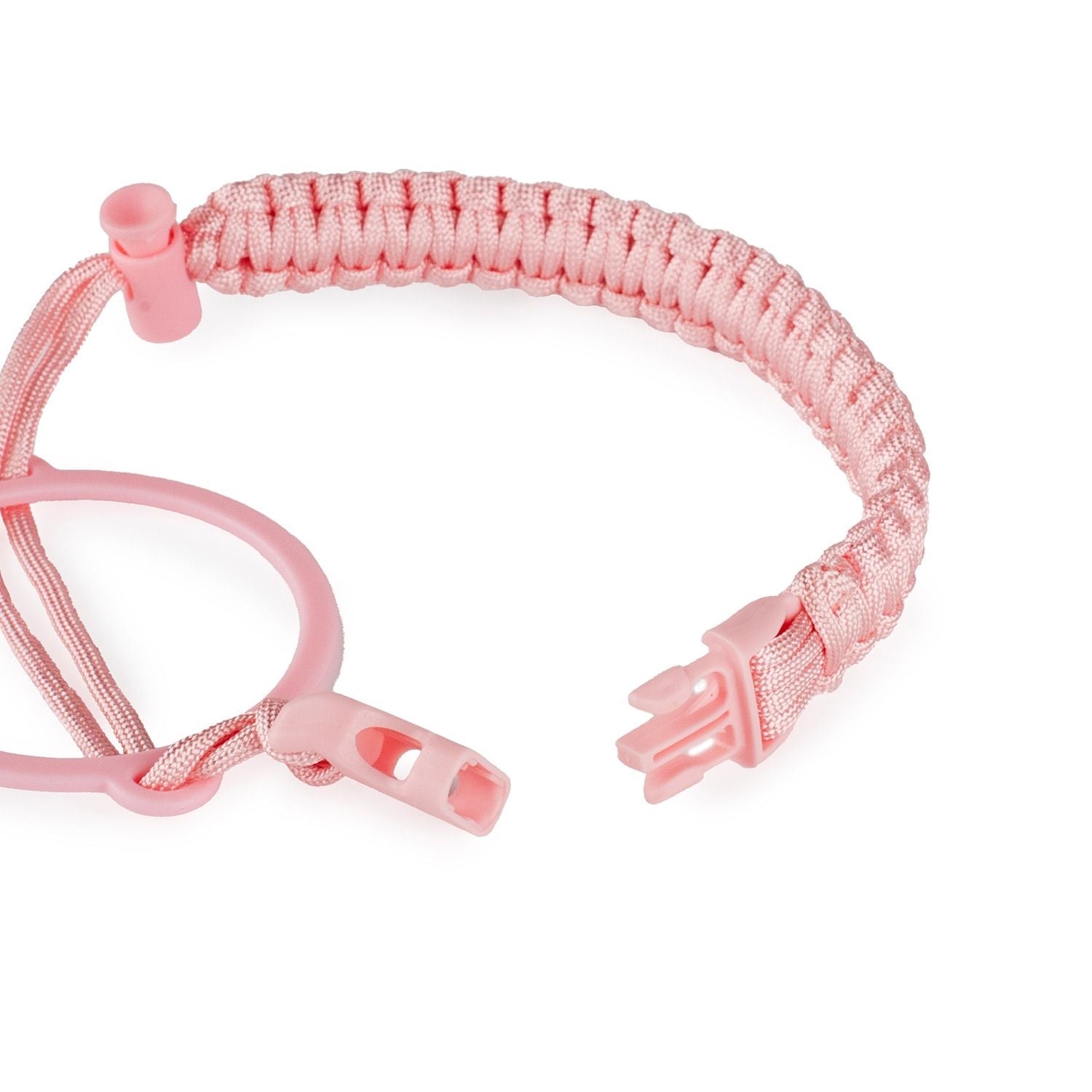 Crossing Paracord Bottle Carrier Strap with Carabiner - Light Pink