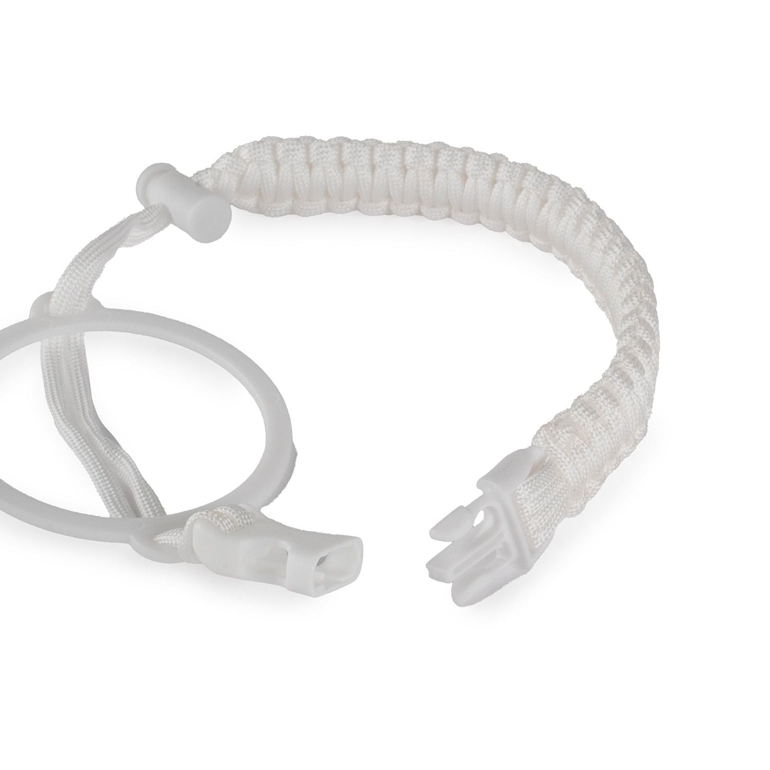 Crossing Paracord Bottle Carrier Strap with Carabiner - White