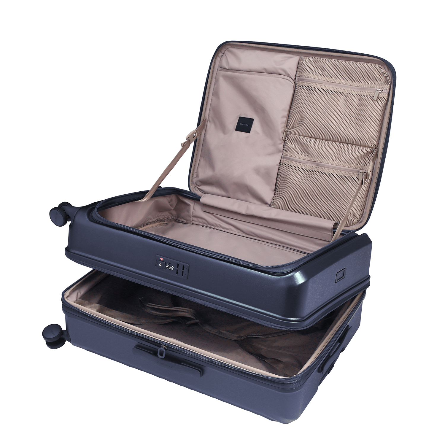 CROSSING INVI 30" Large Expandable Luggage With Front & Middle Access V3 - Dark Blue
