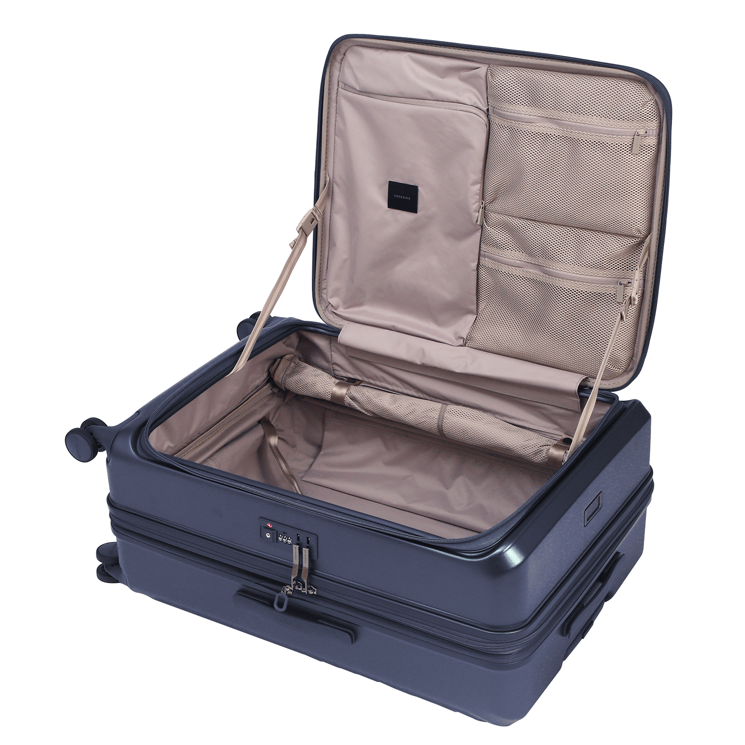 CROSSING INVI 30" Large Expandable Luggage With Front & Middle Access V3 - Dark Blue