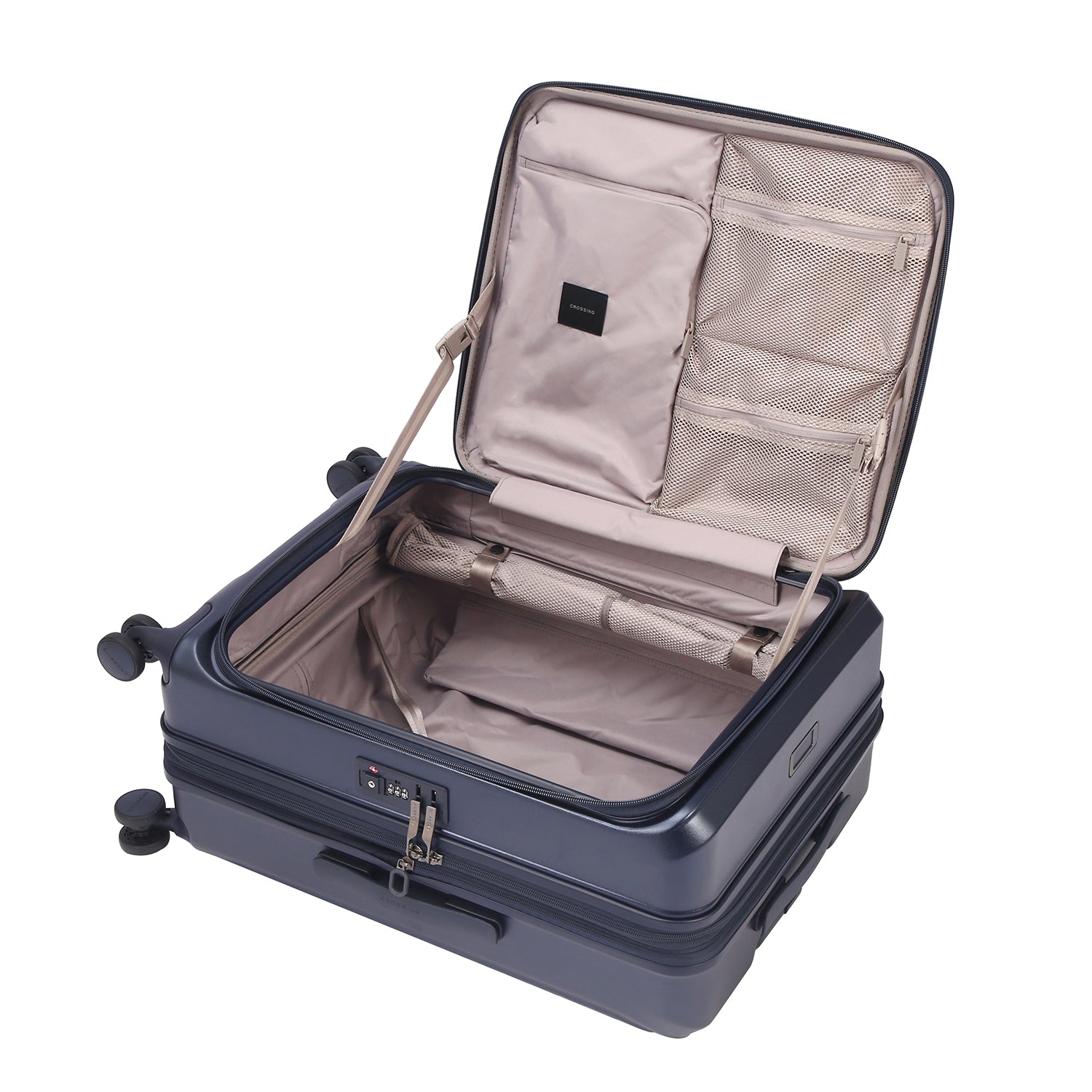 CROSSING INVI 25" Medium Expandable Luggage With Front & Middle Access V3 - Dark Blue