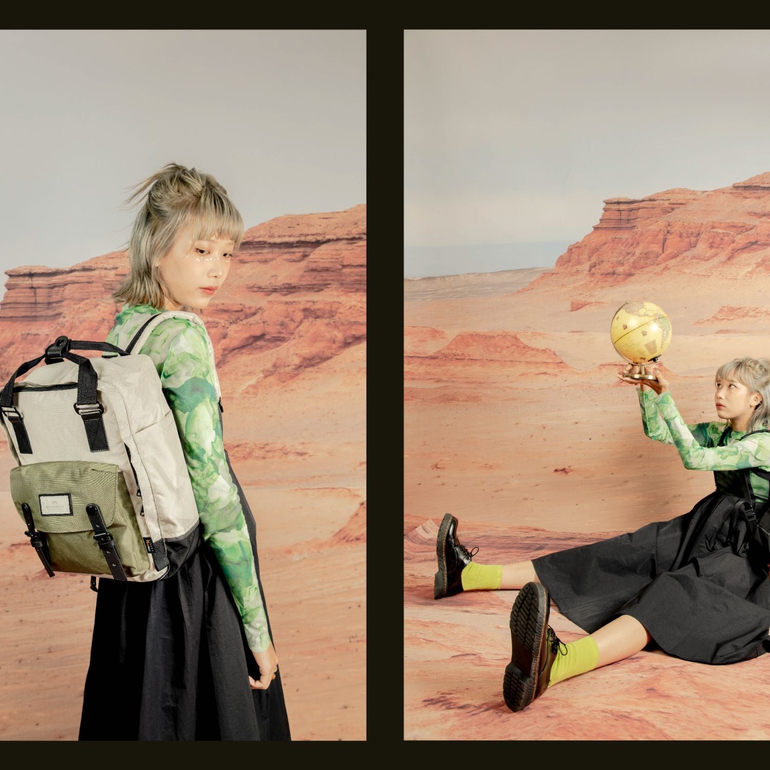 Doughnut Macaroon Jumanji Series - Black X Slate Green