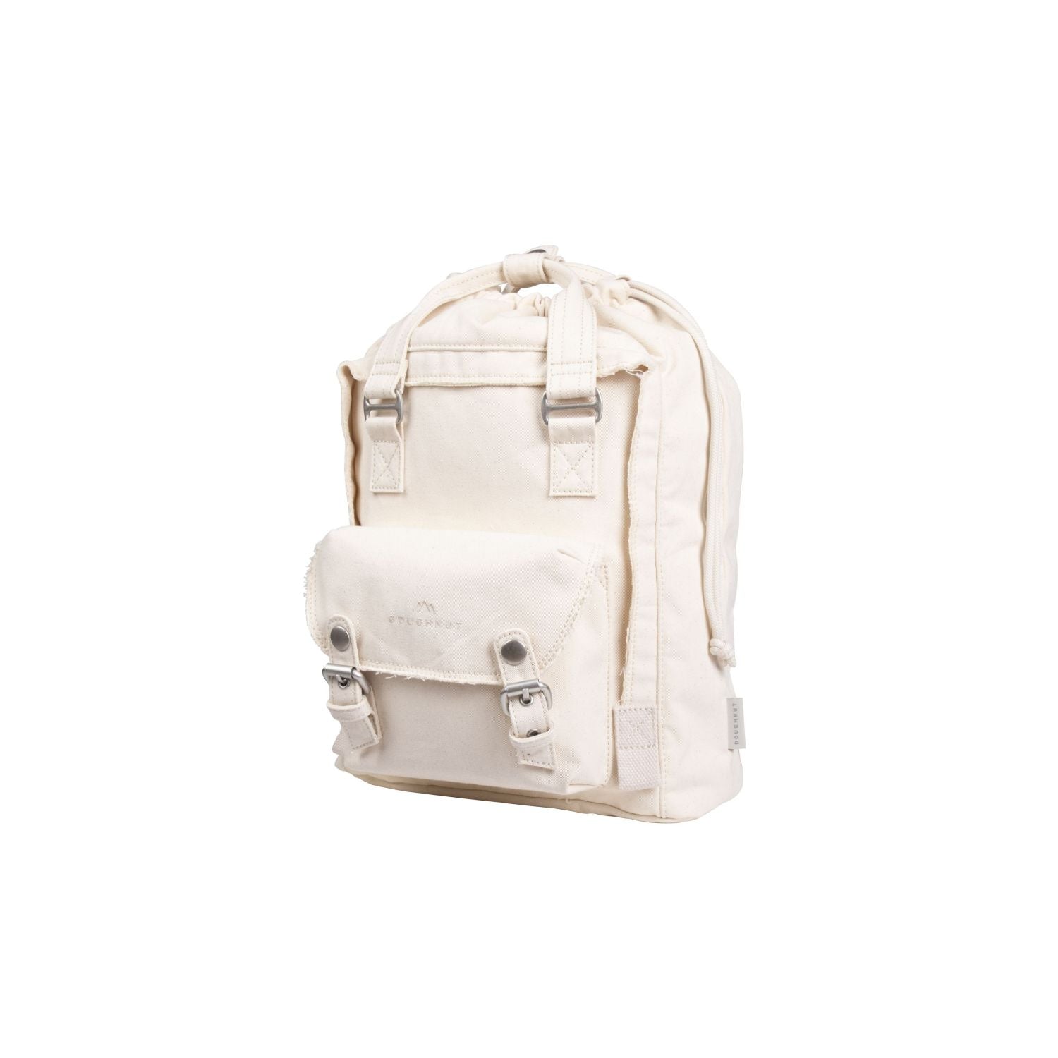 Doughnut Macaroon Mini Drawstring Organic Cotton Series Backpack - Beige
