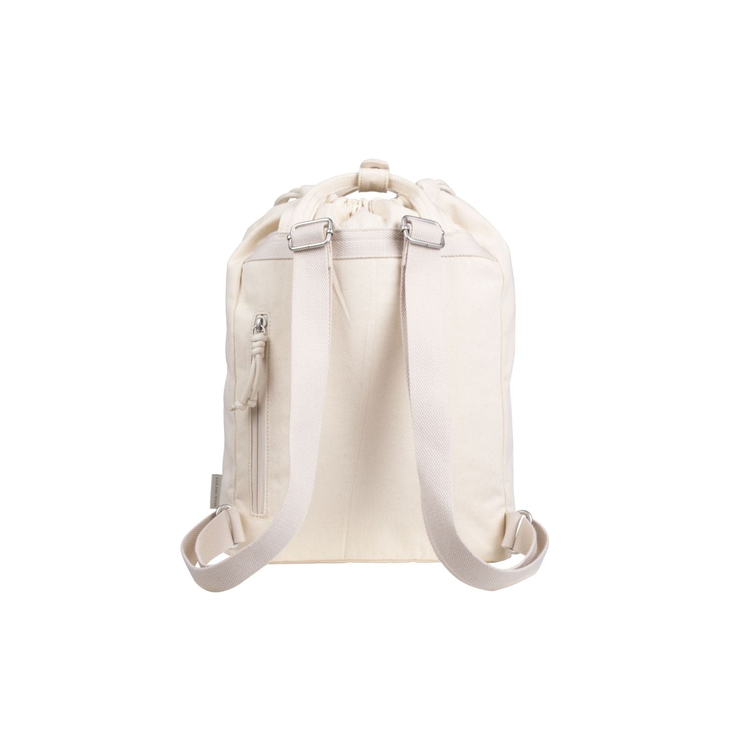 Doughnut Macaroon Mini Drawstring Organic Cotton Series Backpack - Beige