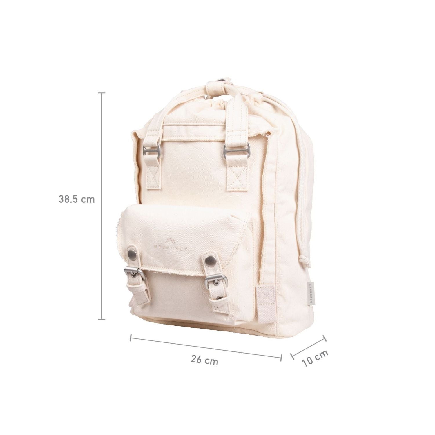 Doughnut Macaroon Mini Drawstring Organic Cotton Series Backpack - Beige