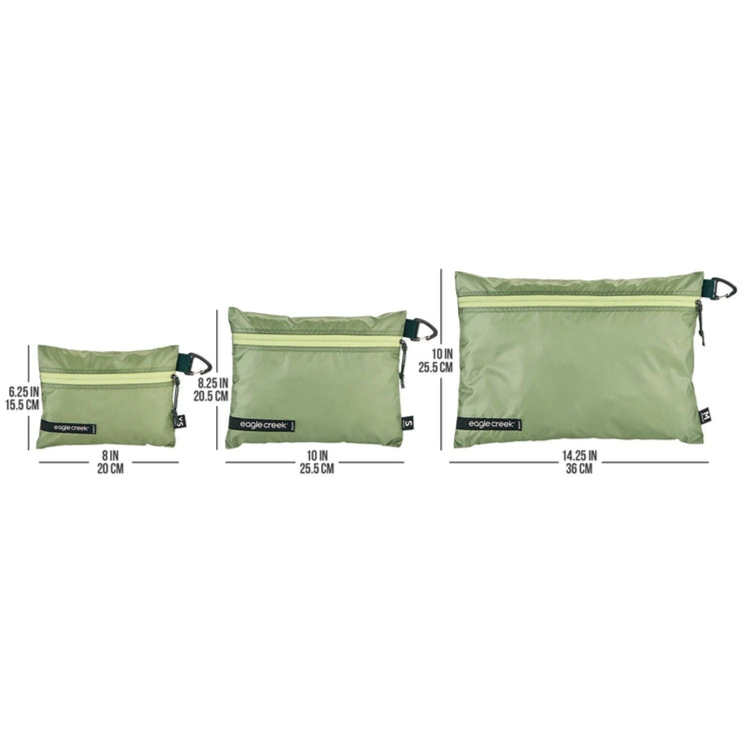 Eagle Creek Pack-It Isolate Sac Set Xs/S/M (Mossy Green)