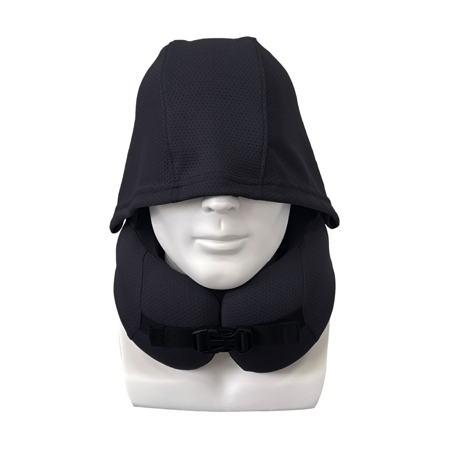 Easynap Travel Hooded Neck Pillow With Pouch - Moonless Night (Black)