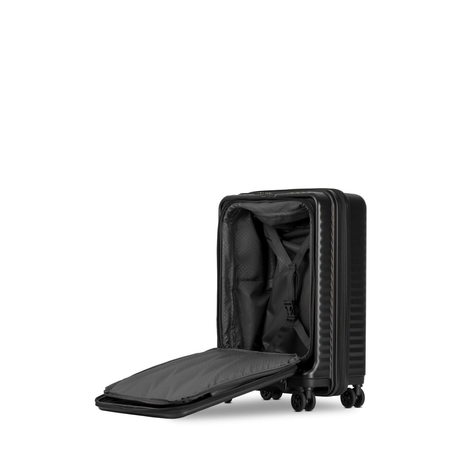 Echolac Celestra 20" Carry On Upright Luggage With Front Access Opening (Black)