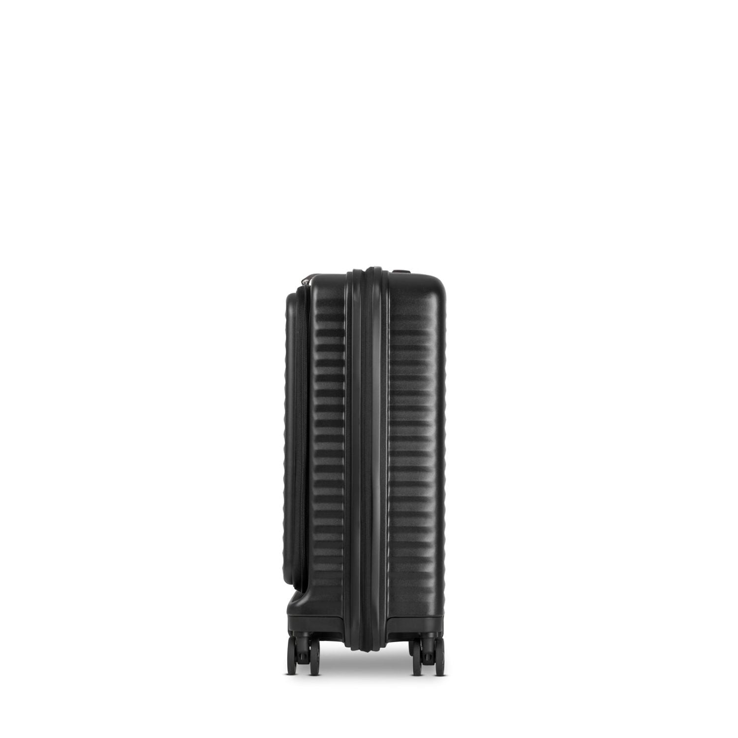 Echolac Celestra 20" Carry On Upright Luggage With Front Access Opening (Black)