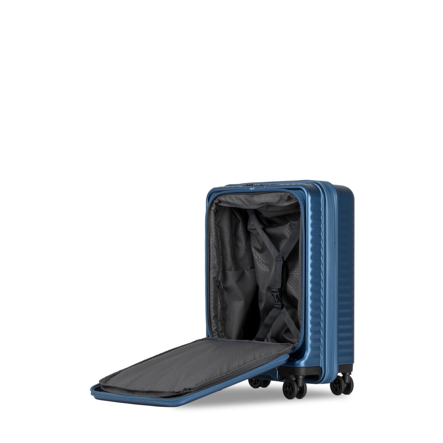 Echolac Celestra 20" Carry On Upright Luggage With Front Access Opening (Blue)