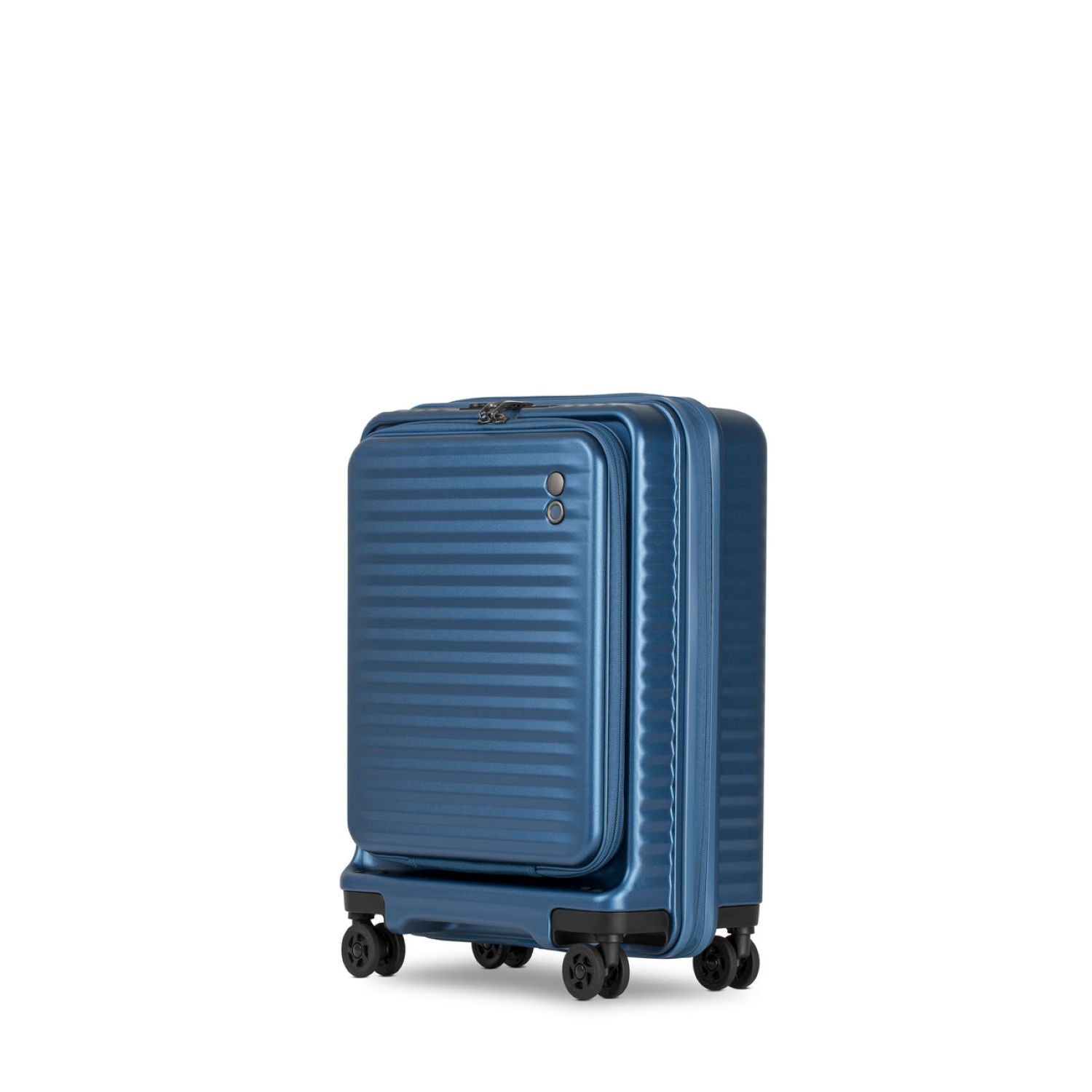Echolac Celestra 20" Carry On Upright Luggage With Front Access Opening (Blue)