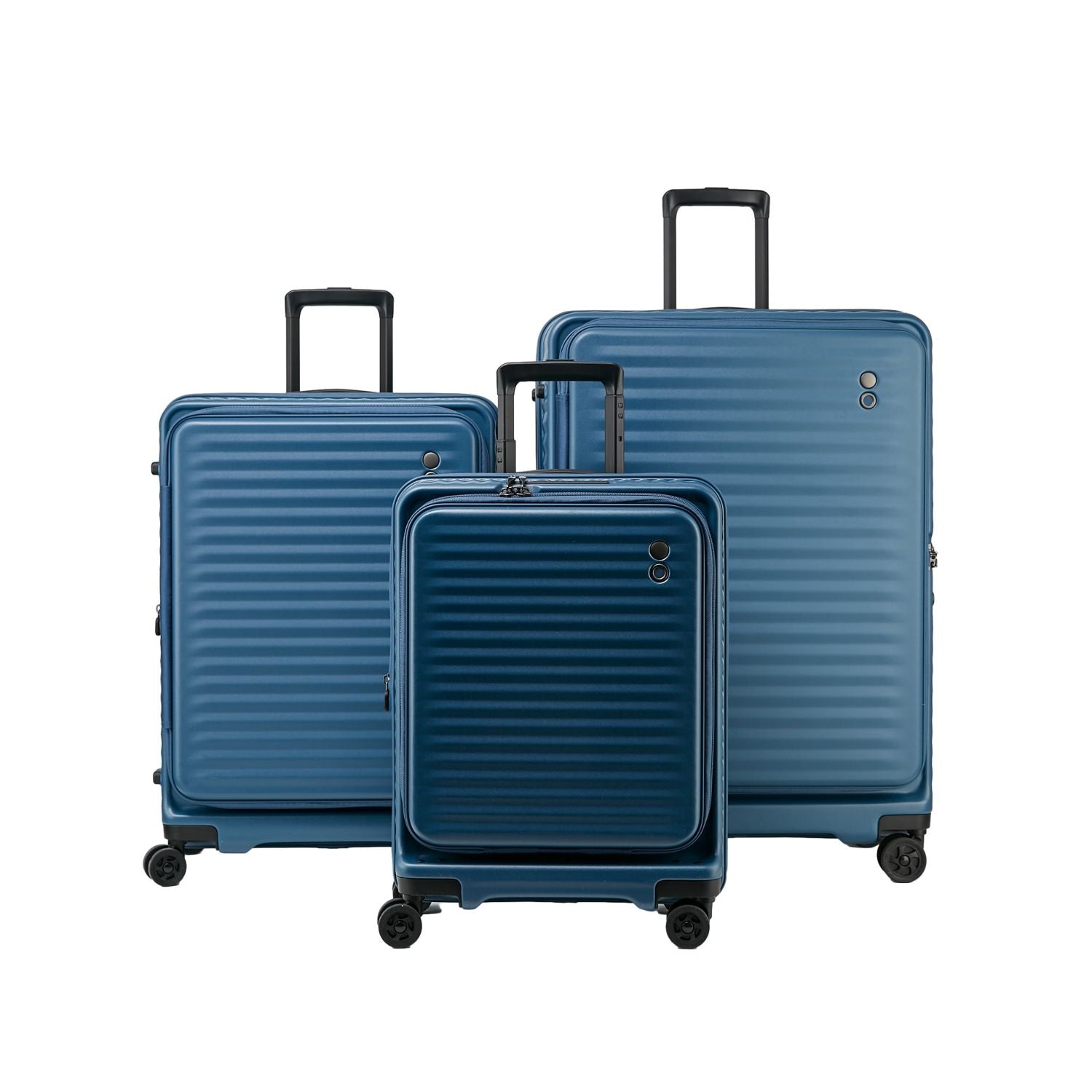Echolac Celestra 20" Carry On Upright Luggage With Front Access Opening (Dark Blue)