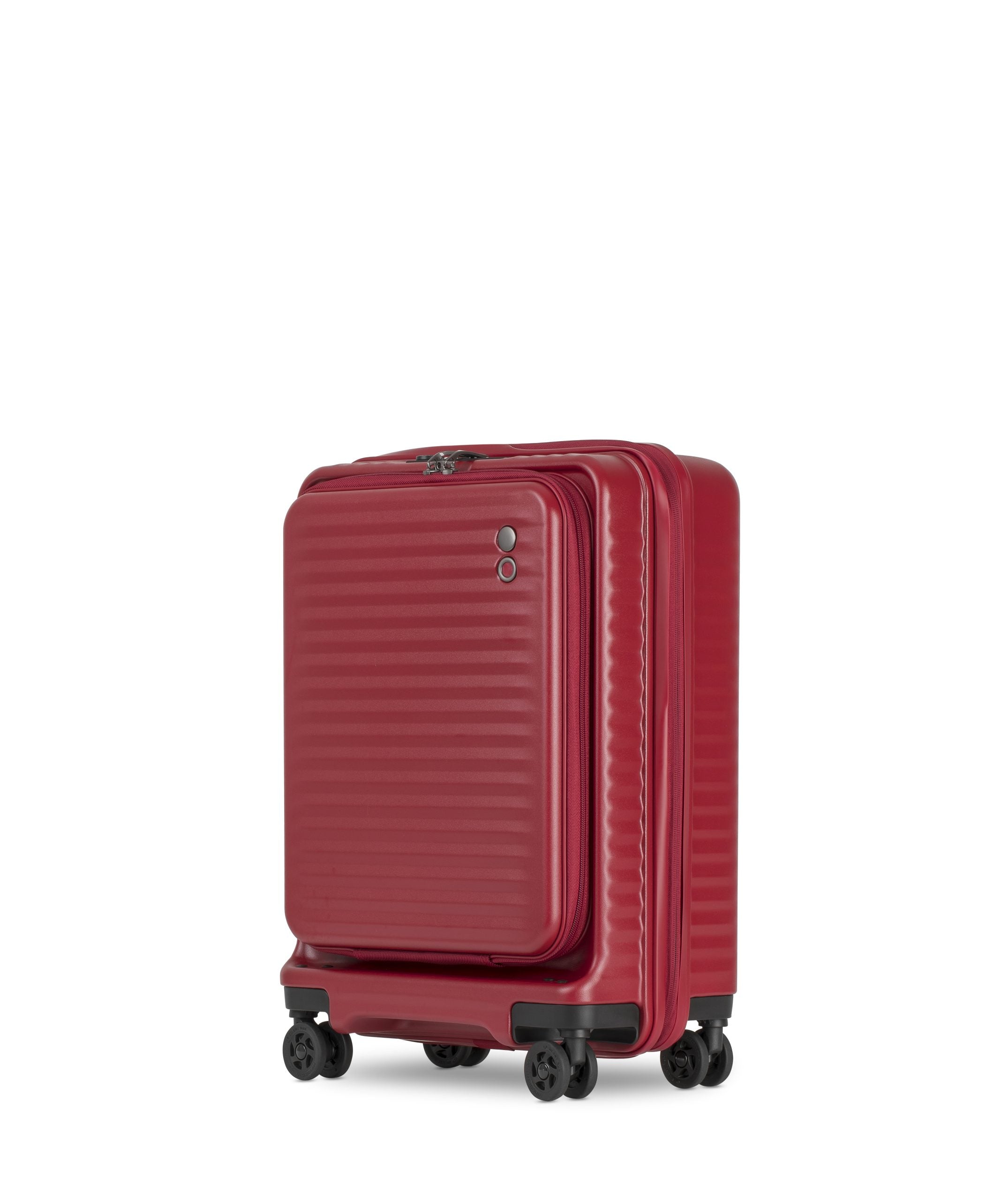 Echolac Celestra 20" Carry On Upright Luggage With Front Access Opening (Red)