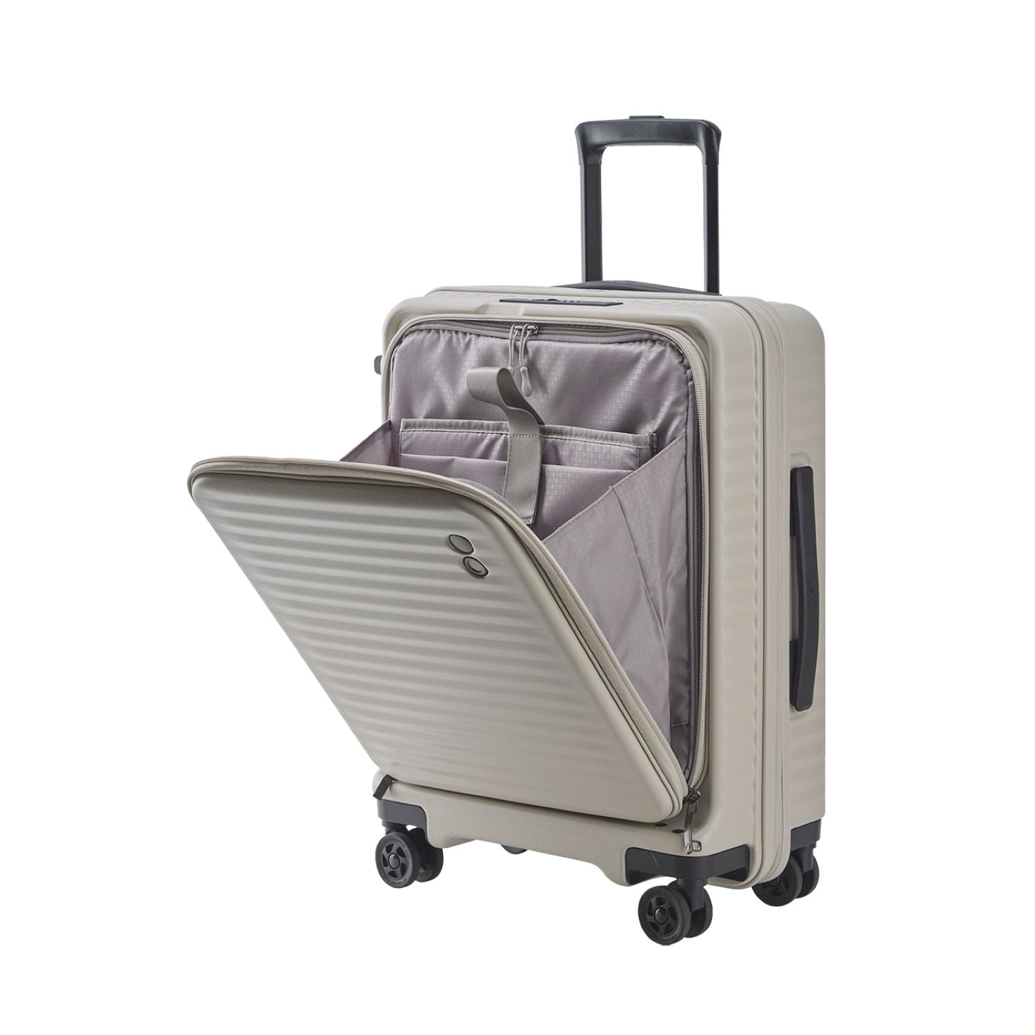 Echolac Celestra 20" Carry On Upright Luggage With Front Access Opening (Sandwhite)