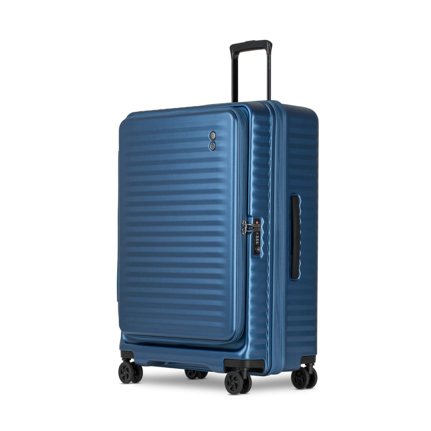 Echolac Celestra 28" Large Upright Luggage With Front Access Opening (Blue)