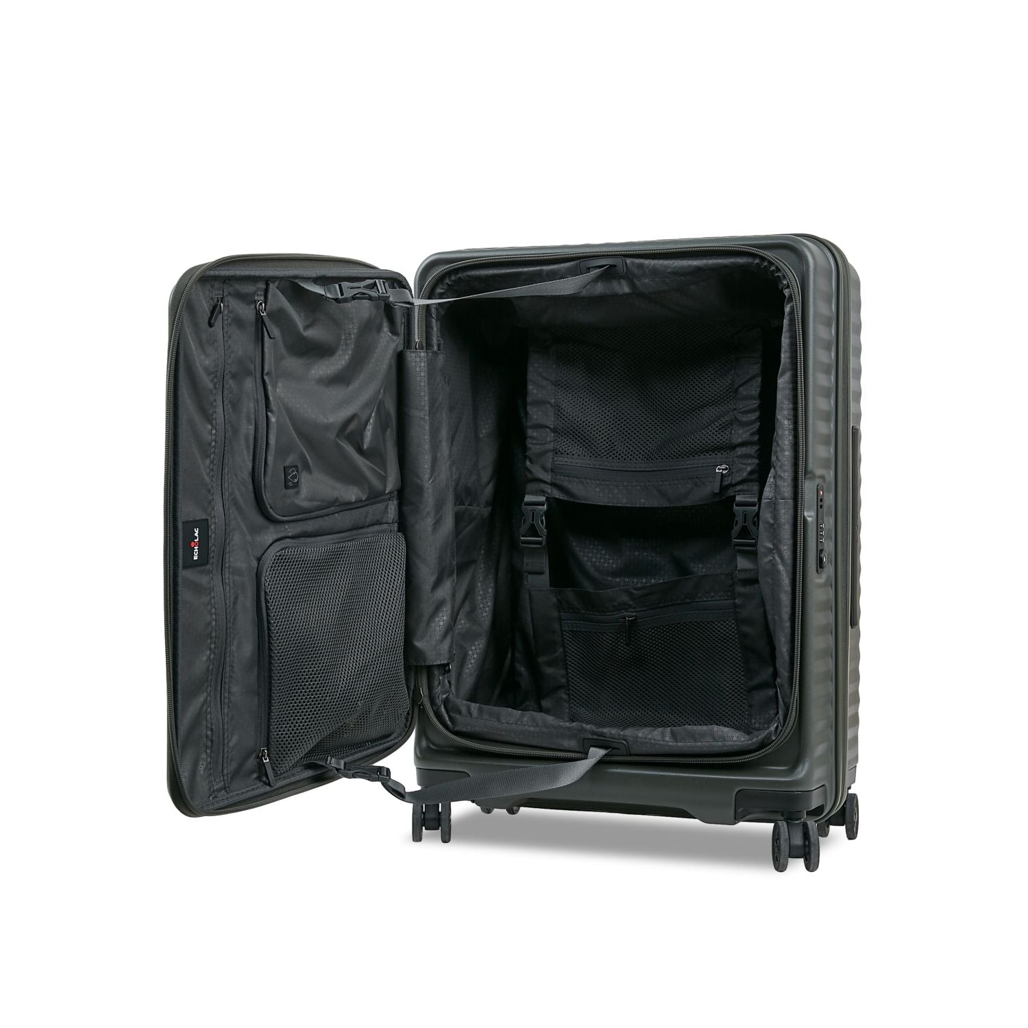 Echolac Celestra 28" Large Upright Luggage With Front Access Opening (Olive Green)